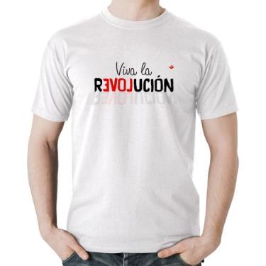 Imagem de Camiseta Algodão Viva la Revolución - Foca na Moda, Branco, M