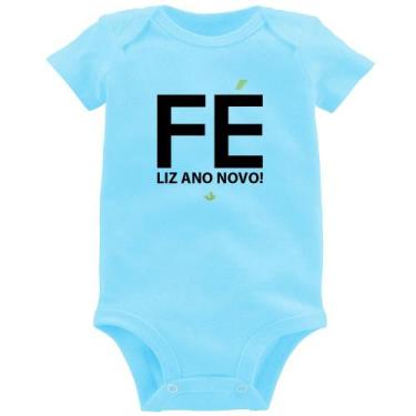 Imagem de Body Bebê Fé liz ano novo! - Foca na Moda, Azul bebê, P