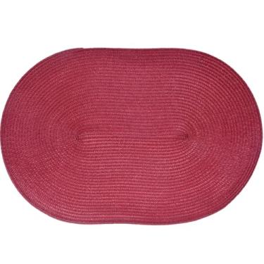 Imagem de Kit 10 Americano Requinte Liso para Mesa Oval 30x45cm Bordô