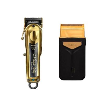 Imagem de Kit Maquina Magic Clip Gold Wahl + Aparador Travel Shaver