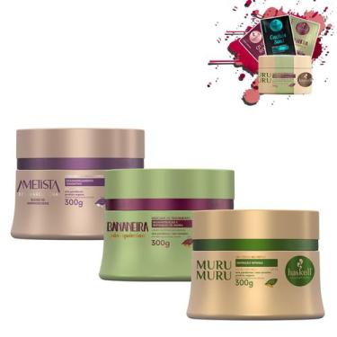 Imagem de Kit Máscaras Haskell Cronograma Capilar Cabelos Loiros 300g