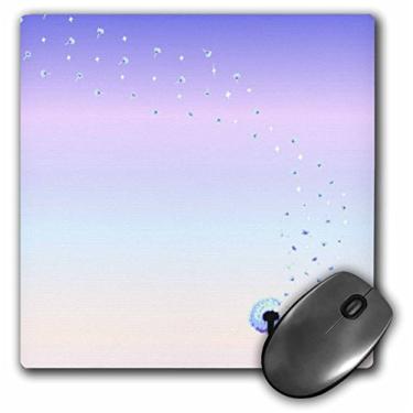 Imagem de 3dRose LLC 20,3 x 20,3 x 0,63 cm flor de cabeça de dente-de-leão feminina com sementes voadoras em lilás roxo (mp_56680_1)