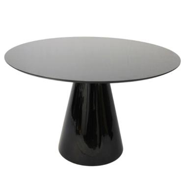 Imagem de Mesa De Jantar Cone Redonda 120 Cm Laqueada Cores Preto