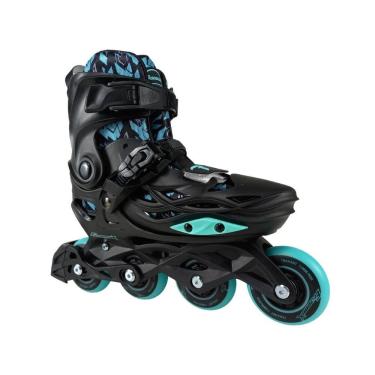 Imagem de Patins Infantil Inline Freemix Preto Traxart Par Tamanho 32-36