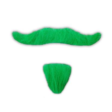 Imagem de Barba Bigode Verde São Patrício Para Fantasias