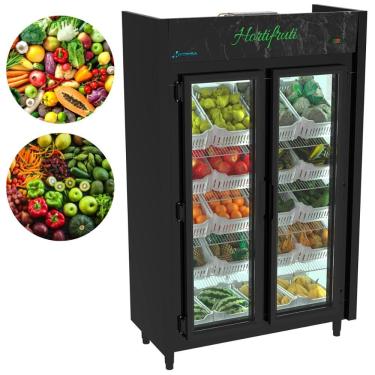Imagem de Refrigerador Expositor 890 L 2 Portas Auto Serviço Para Hortifruti Blanc Kofisa