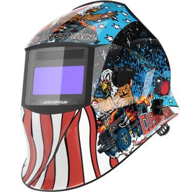 Imagem de Capacete de soldagem ARCCAPTAIN HSH-S800 Fly Eagle com tela grande