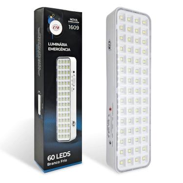 Imagem de Lâmpada Luminária Emergência 5w 60 Leds Bivolt Recarregável