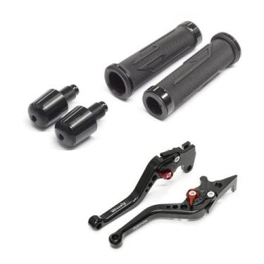 Imagem de Kit Manopla XL+Peso Manete Lander Crosser Tenere Fazer 250 - Stark Rac