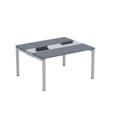 Imagem de Estação de Trabalho Mesa Plataforma Escritório Dupla para 2 Pessoas co