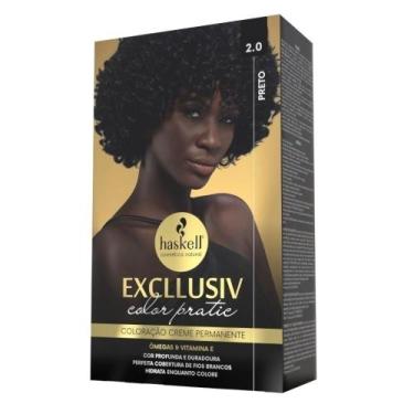 Imagem de Coloração Creme Permanente Excllusiv Color Pratic Preto 2.0 Haskell
