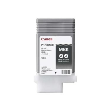 Imagem de Canon 0894B001AA Ipf PFI-102MBK Tanque de tinta preta fosca 130 ml para modelos 500 600 700