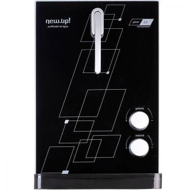 Imagem de Purificador de Água Compressor Refrigerado Glass 2.0 de Mesa ou Suspenso Preto New.Up 127v