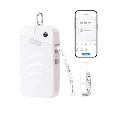 Imagem de ORGSTA Máquina de etiquetar S001 com fita, máquina de etiquetas Bluetooth portátil para organização doméstica e escritório, impressora térmica de etiquetas, mini máquina de adesivos com vários modelos