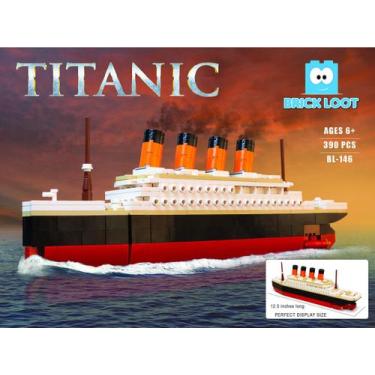 Imagem de Blocos de construção Brick Loot Titanic modelo 390 peças de 32 cm