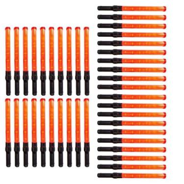 Imagem de Bastao Sinalizador Kit 40 Uni Fluorescente Transito Manobrista Engarra