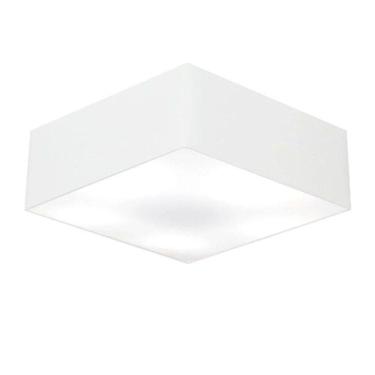 Imagem de Plafon Quadrado Vivare Md-3052 Cúpula Em Tecido 15/60x60cm - Bivolt Branco 127/220v