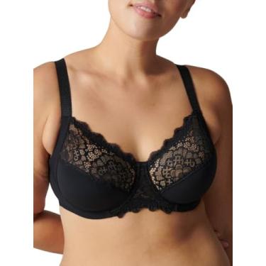 Imagem de Simone Perele Sutiã feminino Caresse Cup cobertura total com aro, Preto, 34C