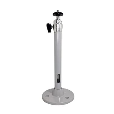 Imagem de URGDWEKJY Suporte de áudio para projetor de parede Suporte de teto Suporte de metal ajustável 360 graus Suporte de alto-falante (A)