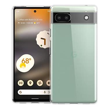 Imagem de Senyimax Capa para Google Pixel 6a com proteção de câmera, capa protetora transparente para Pixel 6a 5G 6,1 polegadas (transparente)
