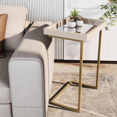 Imagem de Mesa sofa apoio lateral 4774 Perola Dourada STARROSE - JB Moveis