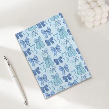 Imagem de Caderno Blue Bow, caderno A5 para anotações de escritório, agenda de 21 x 14,7 cm, agenda de viagem