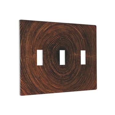 Imagem de Placa decorativa decorativa para porta de celeiro rústica para decoração de sala de estar e casa de fazenda de madeira marrom vintage 3 grupos