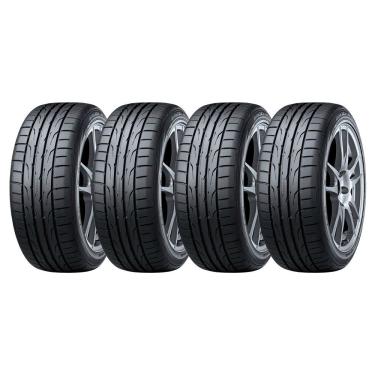 Imagem de Kit 4 Pneus Dunlop 225/45r17 Falken Dz102 Preto