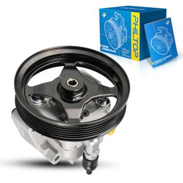 Imagem de PHILTOP Bomba de direção hidráulica 215353 com polia, adequada para Thunderbird 2003-2005, LS 3,9L 2003-2005, 2006 LS, substitui OE 3W4Z3A696BARM, 6W4Z3A696B, 215353, 9100114, 21-53353, 21-5353. 53