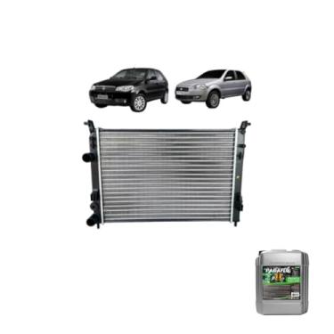 Imagem de Kit Radiador Palio 1.0/1.3/1.4 8/16V + Aditivo Radiador Paraflu Verde Conc 20L