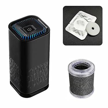 Imagem de HGTRH Purificador de ar Desk Purify, purificador de ar ionizador carro elimina poeira, fumo e concha de animais de estimação aromaterapia silenciosa para quartos escritório e carro familiar