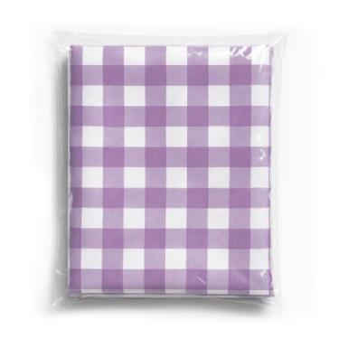 Imagem de Toalha de Mesa Quadrada Xadrez para 4 Lugares Toalha de Mesa para Churrasco Piquenique e Áreas Externas (Lilás,140x140)