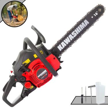 Imagem de Motosserra Motor Serra Kawashima KCS-420S À Gasolina Motor 2T 42cc Profissional Com Sabre 16 Polegadas, Sistema Antivibratório e Carcaça de Alumínio