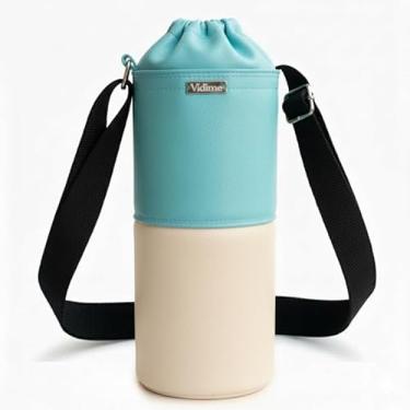 Imagem de Bolsa Térmica (TIFFANY COM MARFIM) RAMIERE para Garrafa de 500 ML em Couro Sintético - Coleção Cores VERÃO 2026