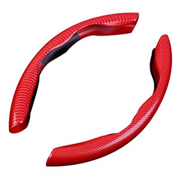 Imagem de Capa do Volante de Carro Carbono Universal Acessórios Interior Automotivo