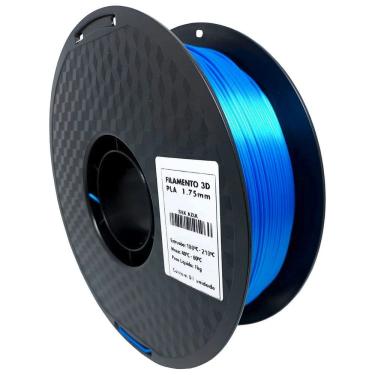 Imagem de Filamento 3D - PLA SILK Azul - Rolo 1KG (1.75mm)