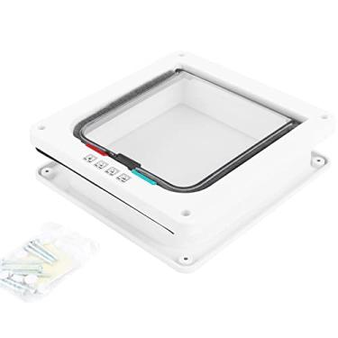 Imagem de CUOFYUNL M tamanho 4 vias com fechadura para gato de estimação pequeno cachorro porta com aba para cuidados com animais de estimação