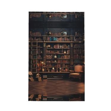 Imagem de XLLingL Biblioteca, estante impressa, Waffle, toalhas de cozinha, panos de prato de microfibra, para decoração e limpeza de cozinha - 1 peça