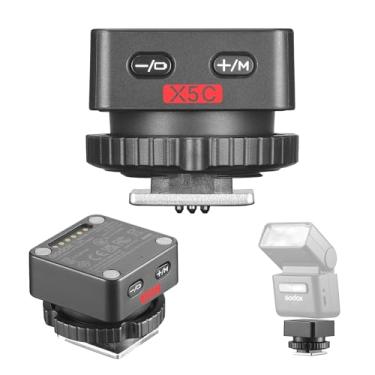 Imagem de Godox Disparador de flash sem fio X5C X5 C compatível com câmera Canon, para IT32 Mini TTL Flash, Hotshoe e gatilho em um, interface magnética, comunicação sem fio instantânea sem emparelhamento