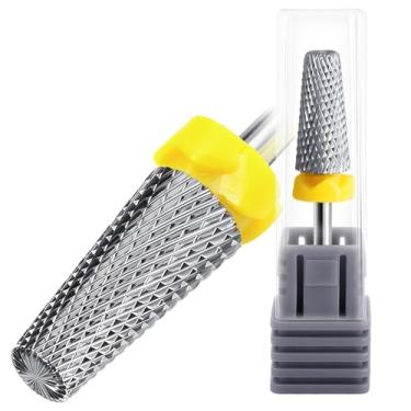 Imagem de Fantexy Broca de unha de carboneto de 3/81.3 cm - Remova os géis rígidos de acrílico de forma rápida e segura, broca de carboneto de tungstênio 5 em 1 para arte de unhas, manicure, pedicure, gel