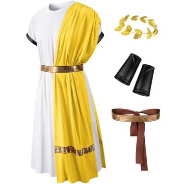 Imagem de TOKYO REVENGERS Fantasia de Toga para adultos, roupão romano, deus grego, conjunto de acessórios para cosplay de Halloween (ouro G)
