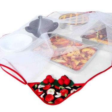 Imagem de Cobre Alimento Protetor Mosquiteiro Renda Filó Tule 1,50mx1,50m Elegan