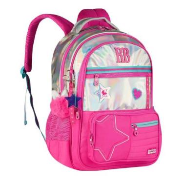 Imagem de Mochila De Costa Rebecca Bonbon Holográfica Juvenil Original, Rosa, Ún