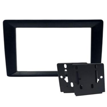 Imagem de Moldura Redutora 9 para 7 Polegadas 2 Din Black Piano Adaptadora Paine