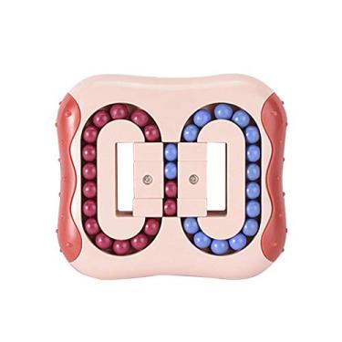 Imagem de soarflight Cubo mágico giratório de feijão mágico de 433 x 394 cm, com contas giratórias, cubo mágico de feijão para exercício, coordenação e capacidade de agarrar, cubo mágico