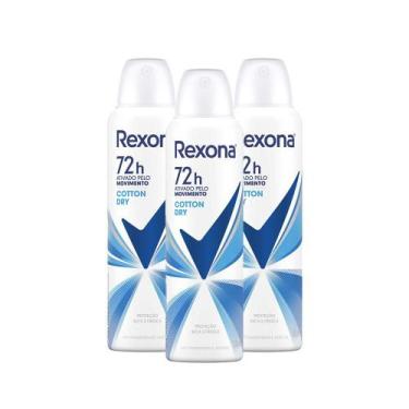 Imagem de Kit Com 3 Desodorantes Antitranspirantes Aerosol Feminino Rexona Cotto