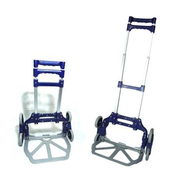 Imagem de Carrinho Dobravel De Mao Sobe Escada 6 Rodas Azul