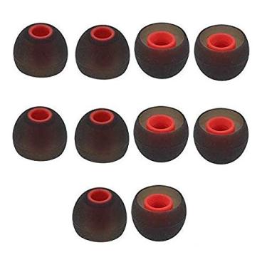 Imagem de Pontas auriculares de silicone de substituição compatíveis com Senso, Zeus, Otium, Hussar, Sony MDR, Tozo, Mpow Headphones e fones de ouvido, Black and Red, Medium - 5 Pairs