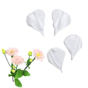 Imagem de Molde de silicone flores artificiais Eustoma grandiflorum pétala floral molde de veio para todos os fins para folhas de flores de goma para decoração de bolos, chocolate, artesanato de açúcar, decoração de bolo, argila