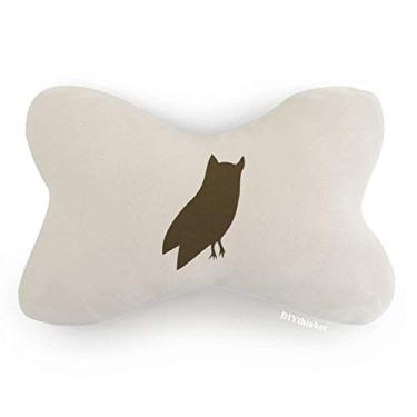 Imagem de DIYthinker Almofada de almofada para decoração de pescoço com desenho de coruja preta
